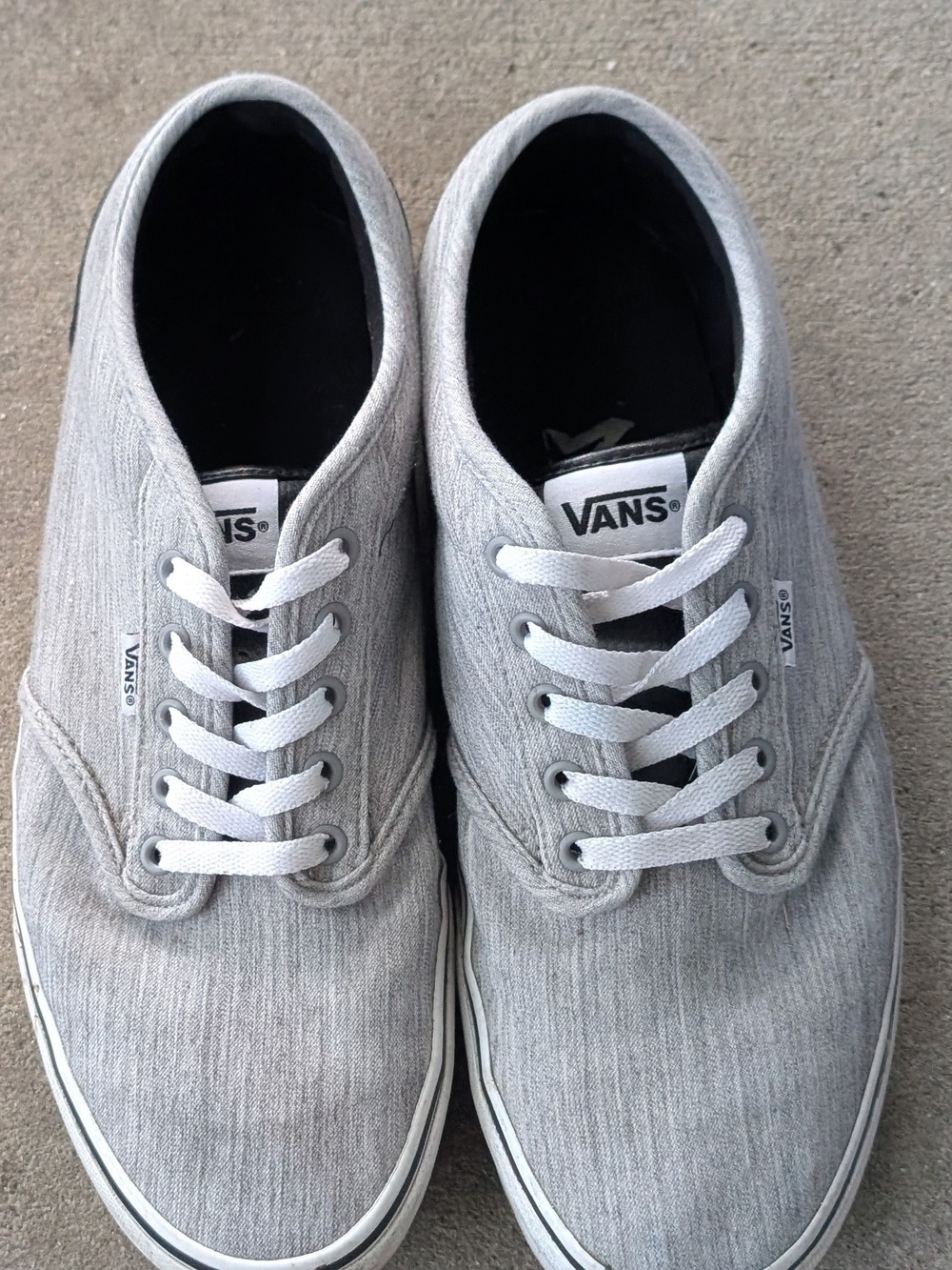 Vans Men’s Light Gray Canvas Low-Top Sneakers 13